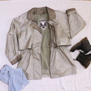 Vintage Chiango Coat, Adjustable Waistband and Removable Inner Lining